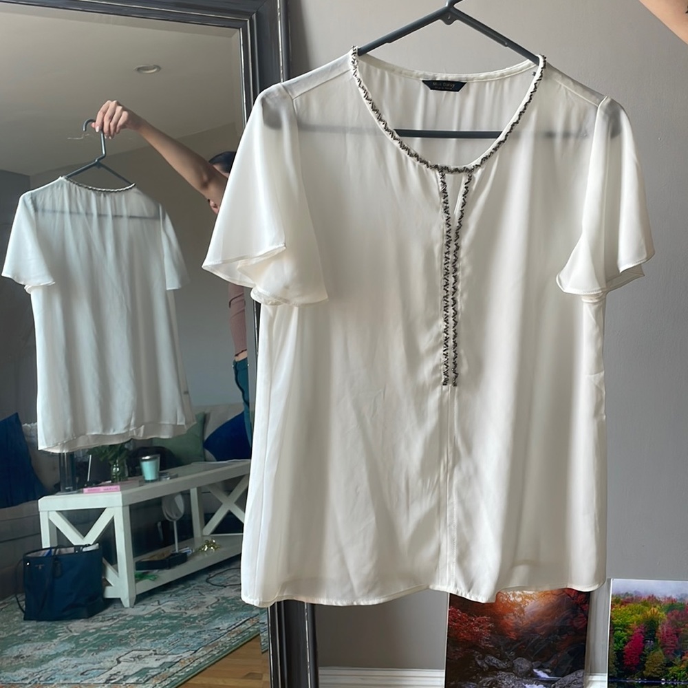 White formal blouse